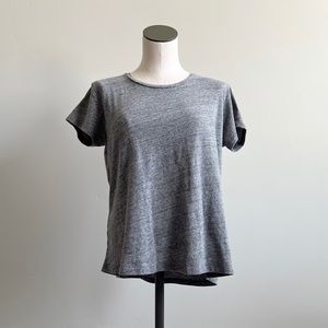 Marine Layer Heathered Gray Short Sleeve Tee Crew Neck Size M